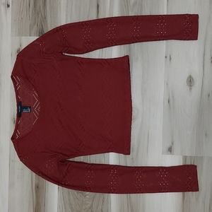 Forever 21 long sleeve-semi crop top.Stretchy.SZ S.